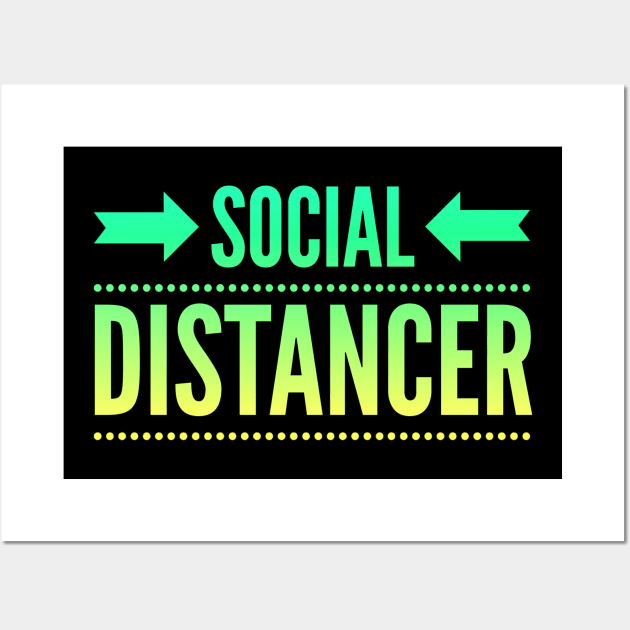 Social Distancer Wall Art by coloringiship